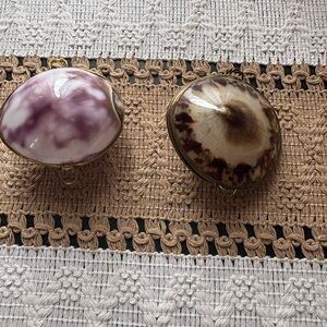 Vintage Decorative Shell Trinket Boxes